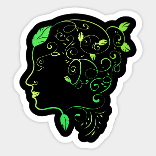 Ornaments Show Veggies In My Head, Vegetarian And Vegan Sticker